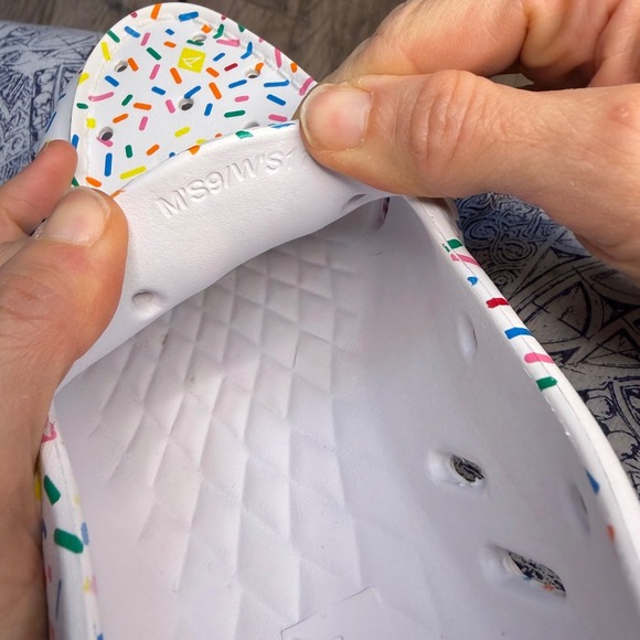 Sperry Authentic Original Float Boat Shoes White Multi Sprinkle Print Mens 9 - Picture 16 of 16